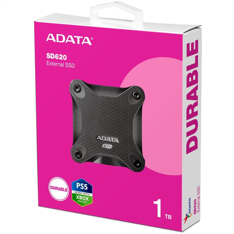 Unidad Estado Solido SSD Externo Adata SD620 1TB USB 3.2 Gen 2 Negro SD620-1TCBK