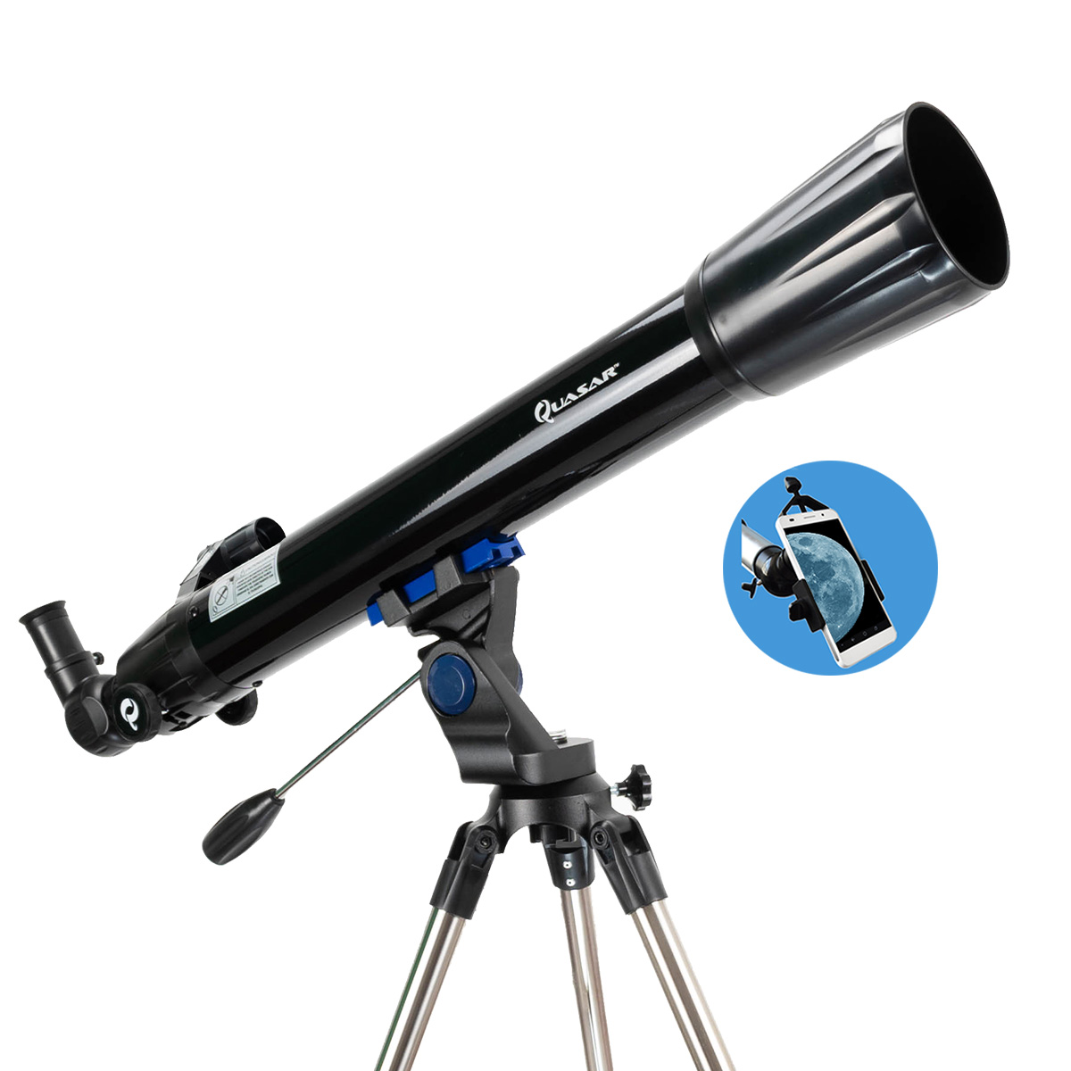 Telescopio Quasar Starter Q70 675x Con Adaptador Smartphone.