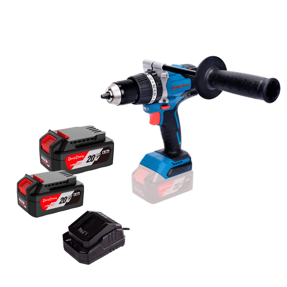 TALADRO ROTOMARTILLO DONGCHENG DCJZ03-13EM 1/2″ 20V 4,0AH X 2 BL
