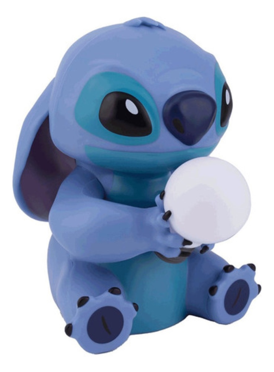 Lampara Decorativa De Noche Lilo Y Stich Luz Ambiental Azul Marino.