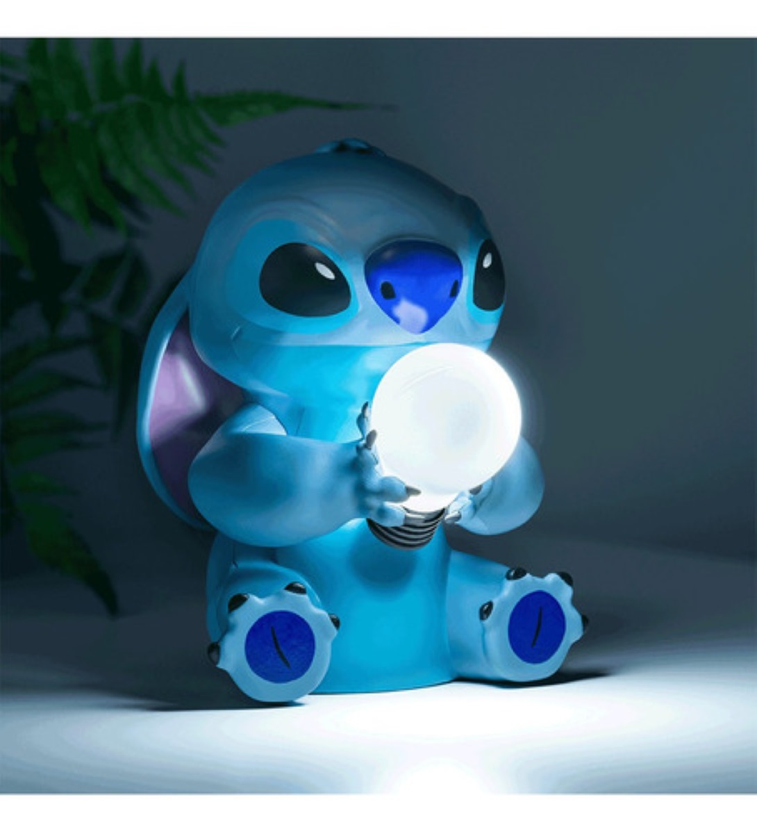 Lampara Decorativa De Noche Lilo Y Stich Luz Ambiental Azul Marino.