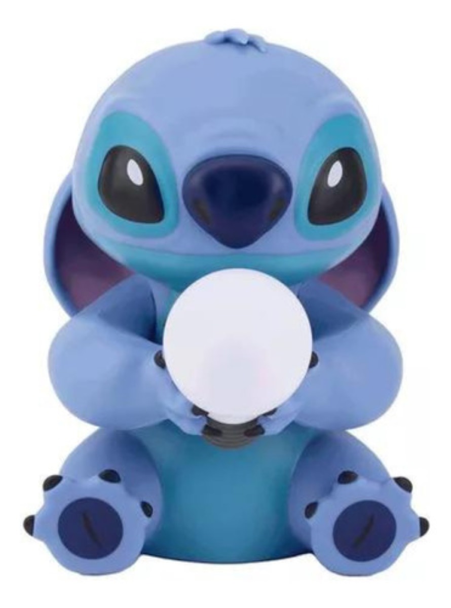 Lampara Decorativa De Noche Lilo Y Stich Luz Ambiental Azul Marino.