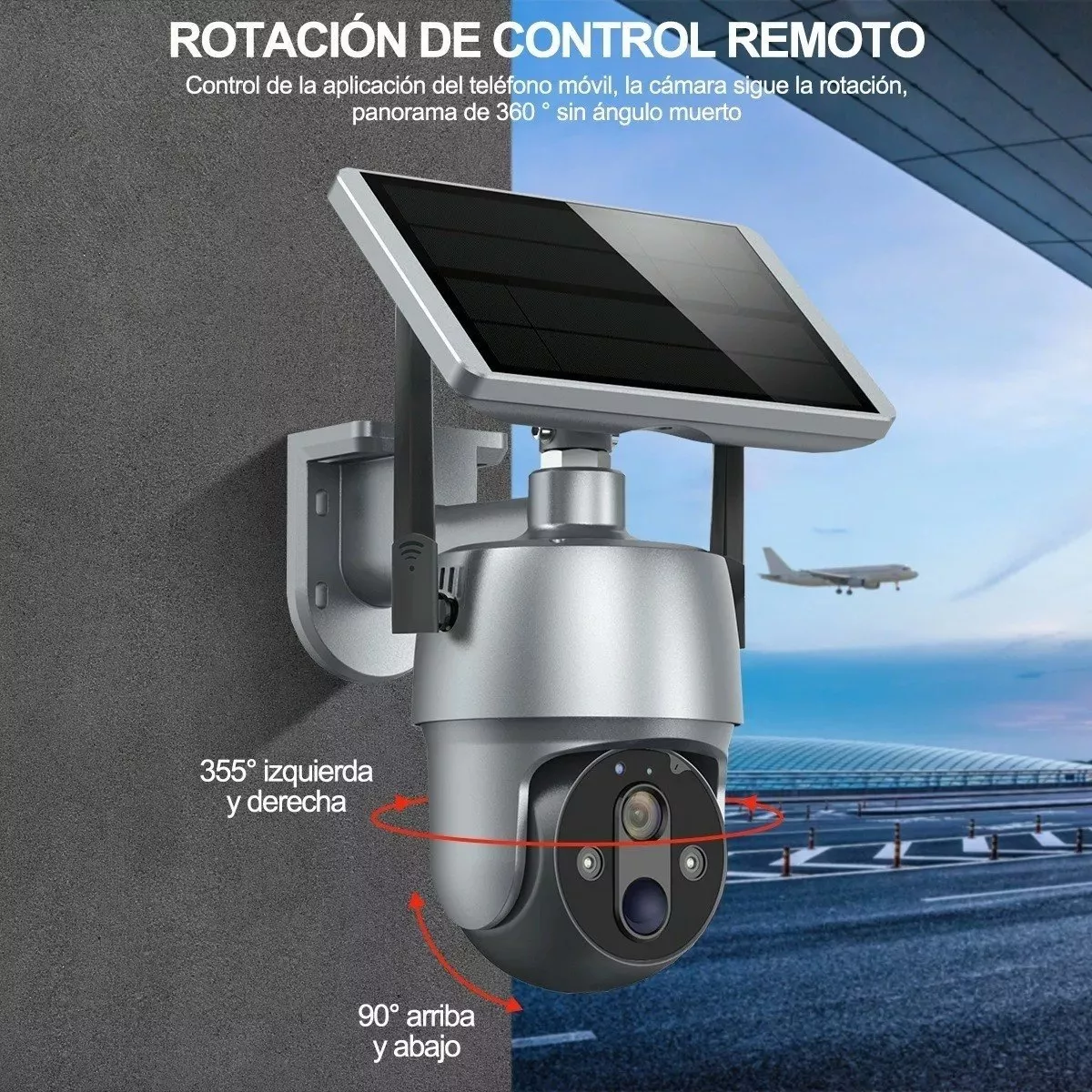 Cámara De Seguridad Inalámbrica Con Panel Solar 1080p Wifi.