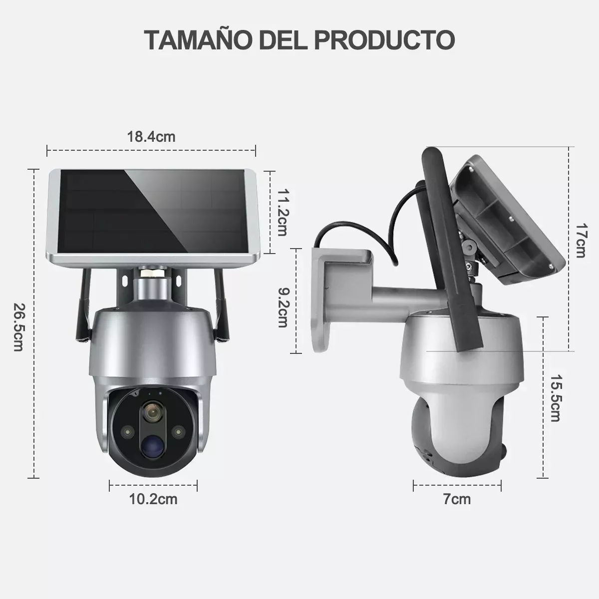 Cámara De Seguridad Inalámbrica Con Panel Solar 1080p Wifi.