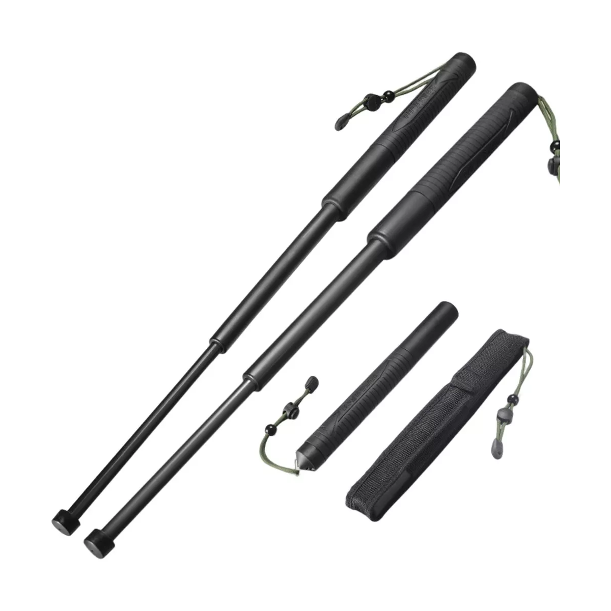 2pcs Defensa Personal De Bastón Retráctil 54cm Multifuncion.