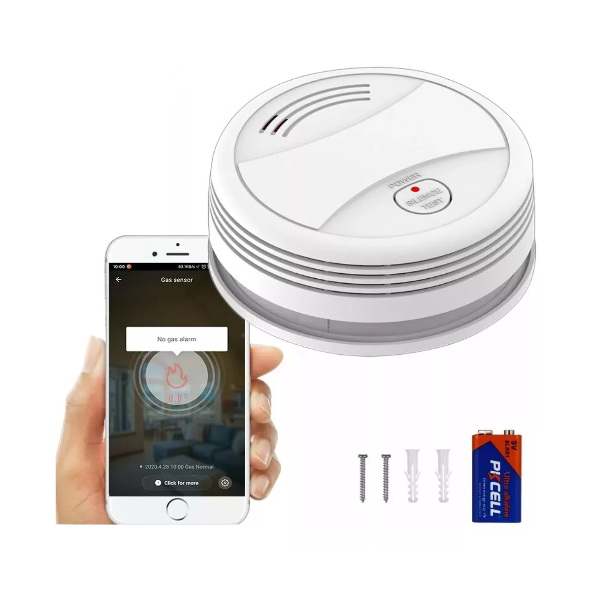 Detector De Humo Inteligente Con Sensor De Incendio Alarma.