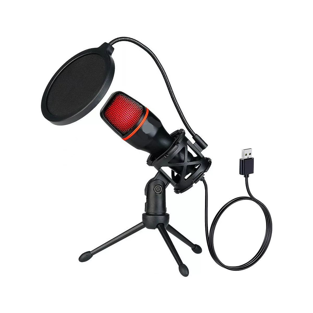 Micrófono Condensador Color negro ME4-RGB.