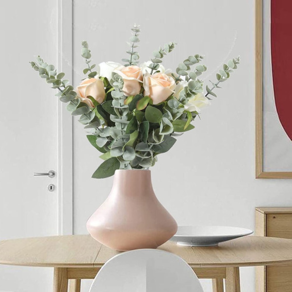 40 Piezas Tallos De Eucalipto Decoración Hojas Artificiales