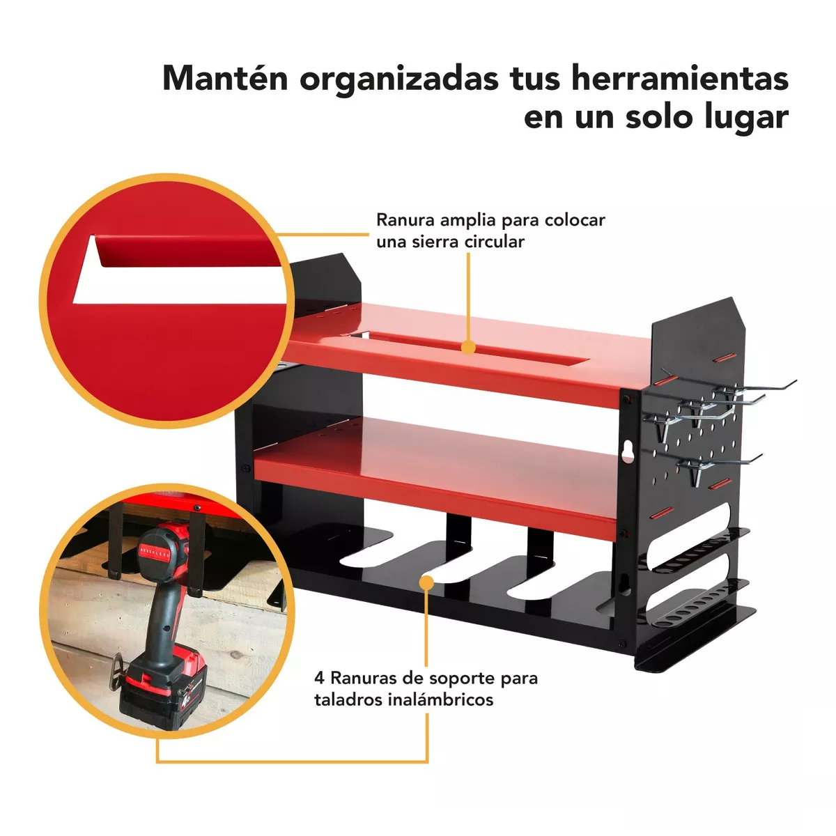 Organizador De Herramientas Electricas Almacenamiento Pared.