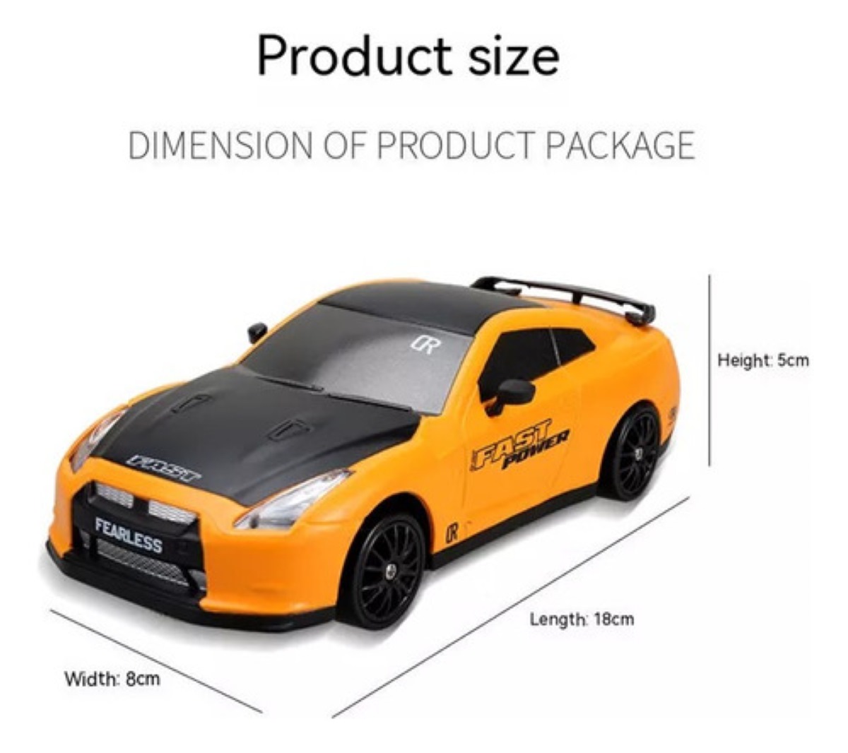 Auto Drift Rc Car 4wd 2.4 G, De Alta Velocidad amarillo