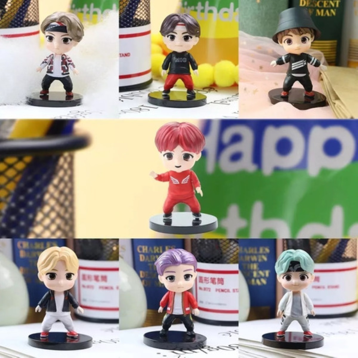7 piezas de  Figuras De Acción Bts.