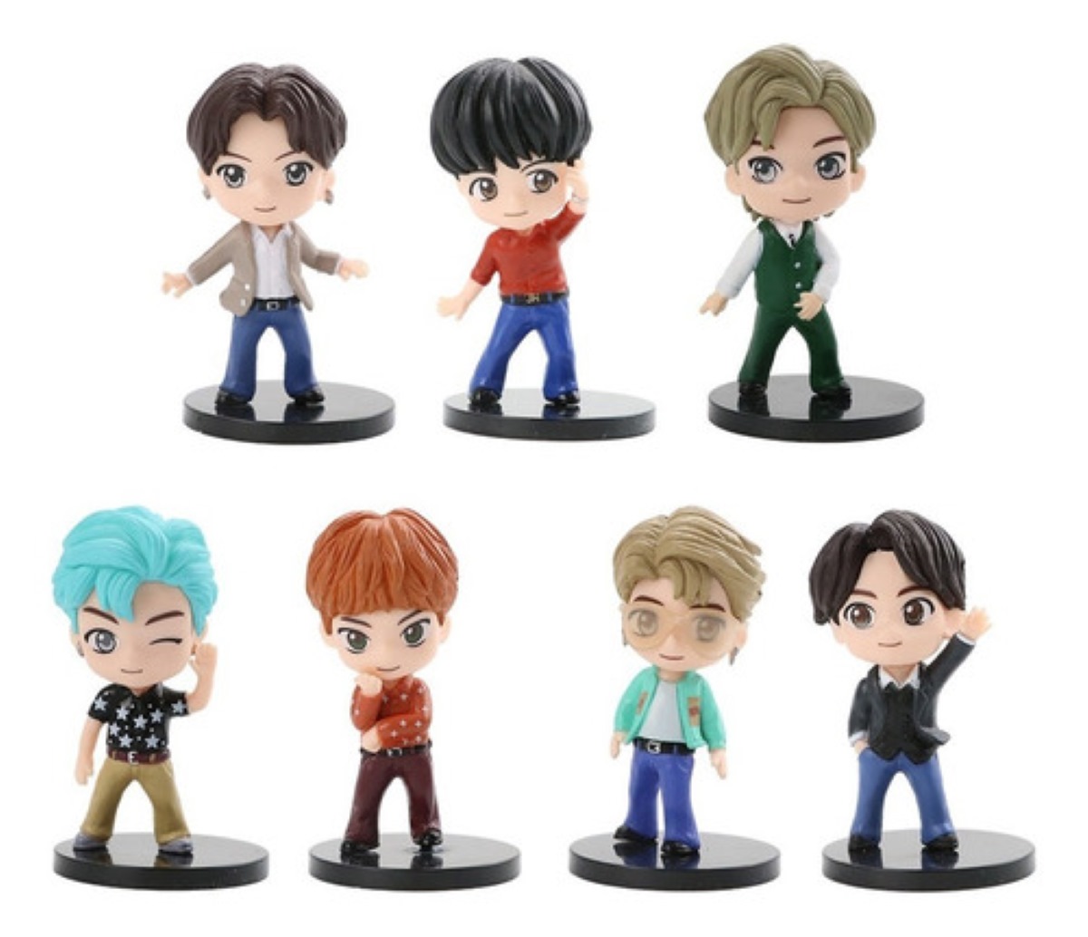 7 piezas de  Figuras De Acción Bts.