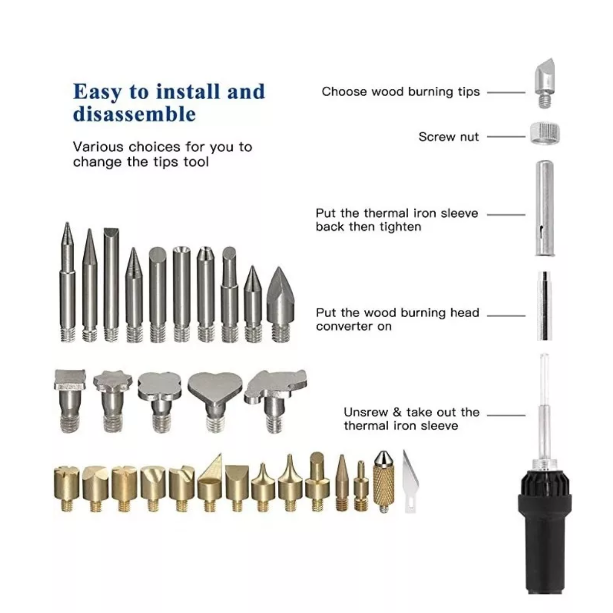 Kit Pirograbador De Madera 35in1.