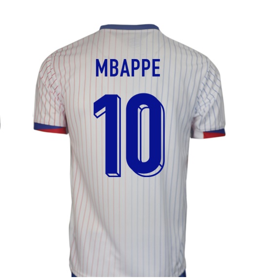 Nuevo! Jersey Francia Eurocopa 2024/2025 Visita Blanca Kylian Mbappe 10 Talla S