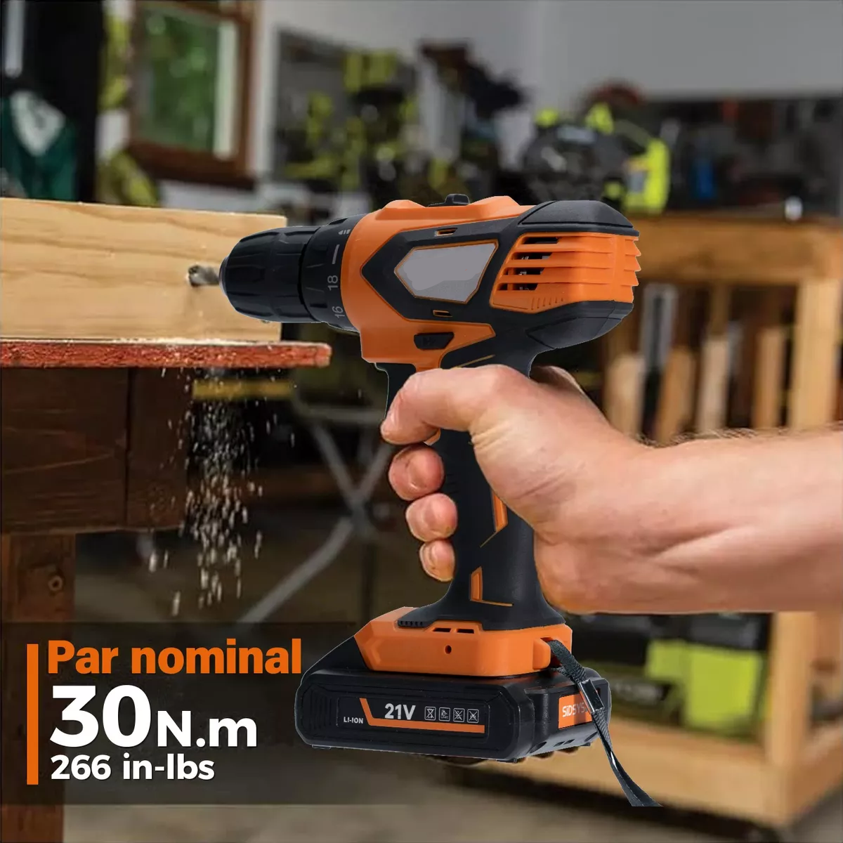 Kit Taladro Atornillador Eléctrico Inalámbrico 21v, 35 Piezas.