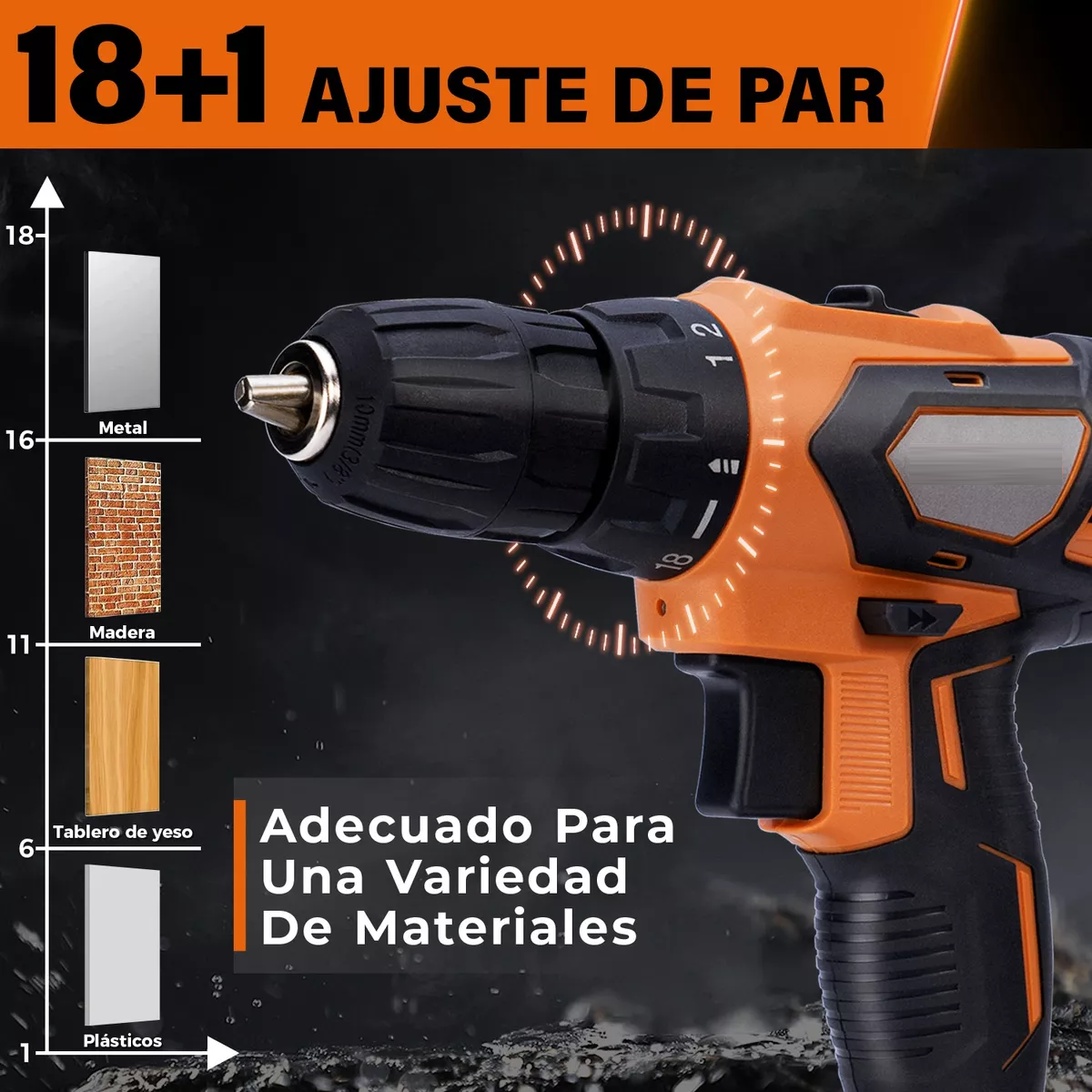 Kit Taladro Atornillador Eléctrico Inalámbrico 21v, 35 Piezas.