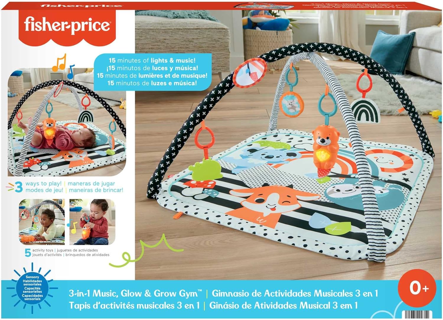 Fisher-price Gimnasio Para Bebés Actividades Musicales 3 En1.