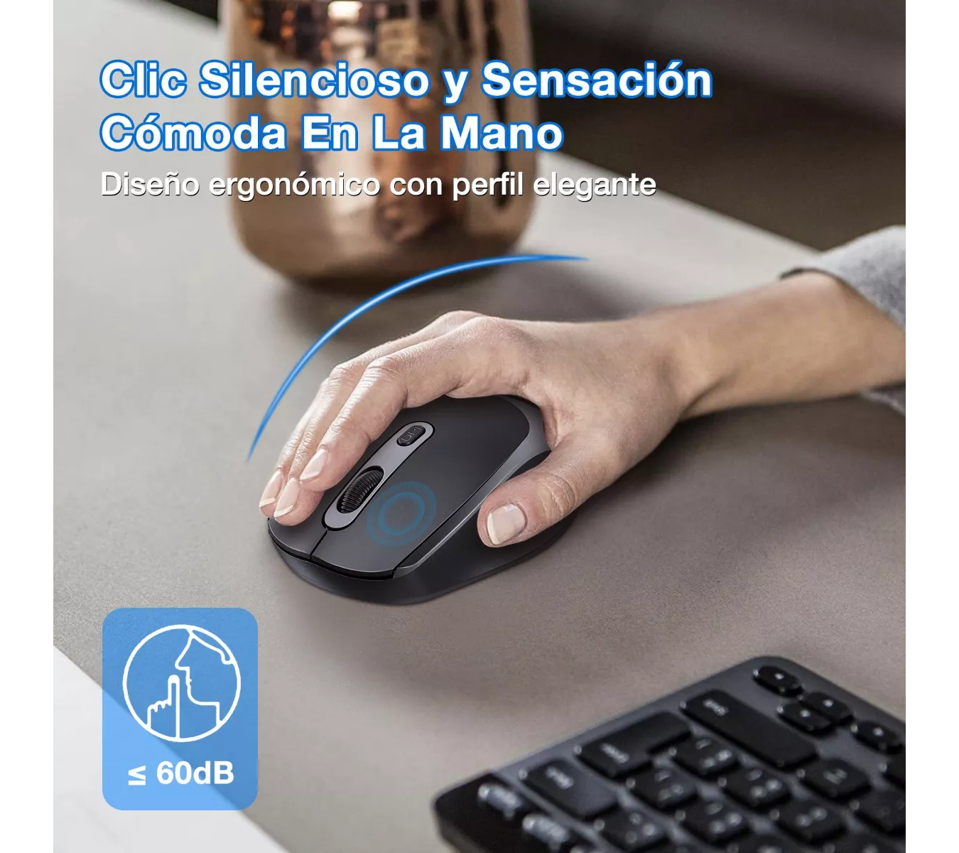 ML Ratón Inalámbrico Mouse Silencioso Portátil 2.4g 3 Dpi Ratón De Computadora Con Receptor Usb Para Laptop, Pc, Notebook Pilas Aa Incluidas.