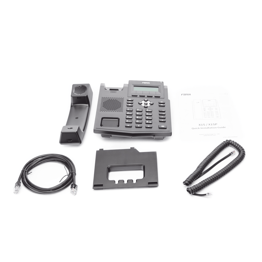 Teléfono IP Fanvil X1SP empresarial para 2 lineas SIP con pantalla LCD, Códec Opus, conferencia de 3 vías, PoE