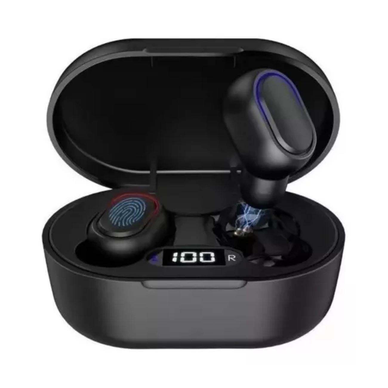 Audífonos in-ear inalámbricos 1Hora A8s TWS AUT114 Negro Bluetooth con Microfono Deportivos