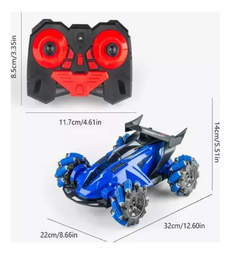 4wd Spray Stunt Truck Led 2.4g R/con Buggy Music Light Vapor Azul.