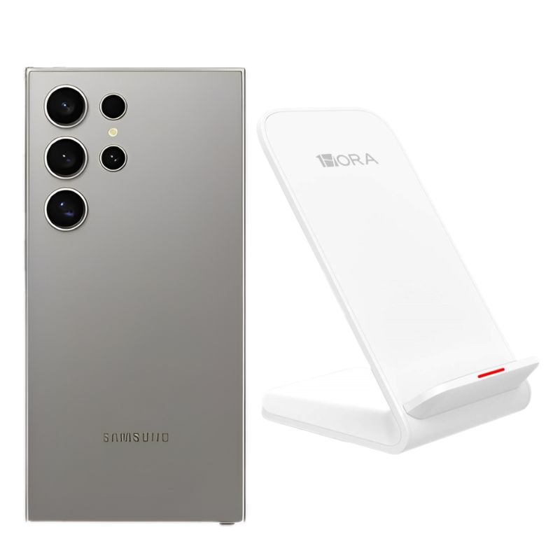 Galaxy S24 Ultra 256GB Gris Snapdragon + Base Cargador.