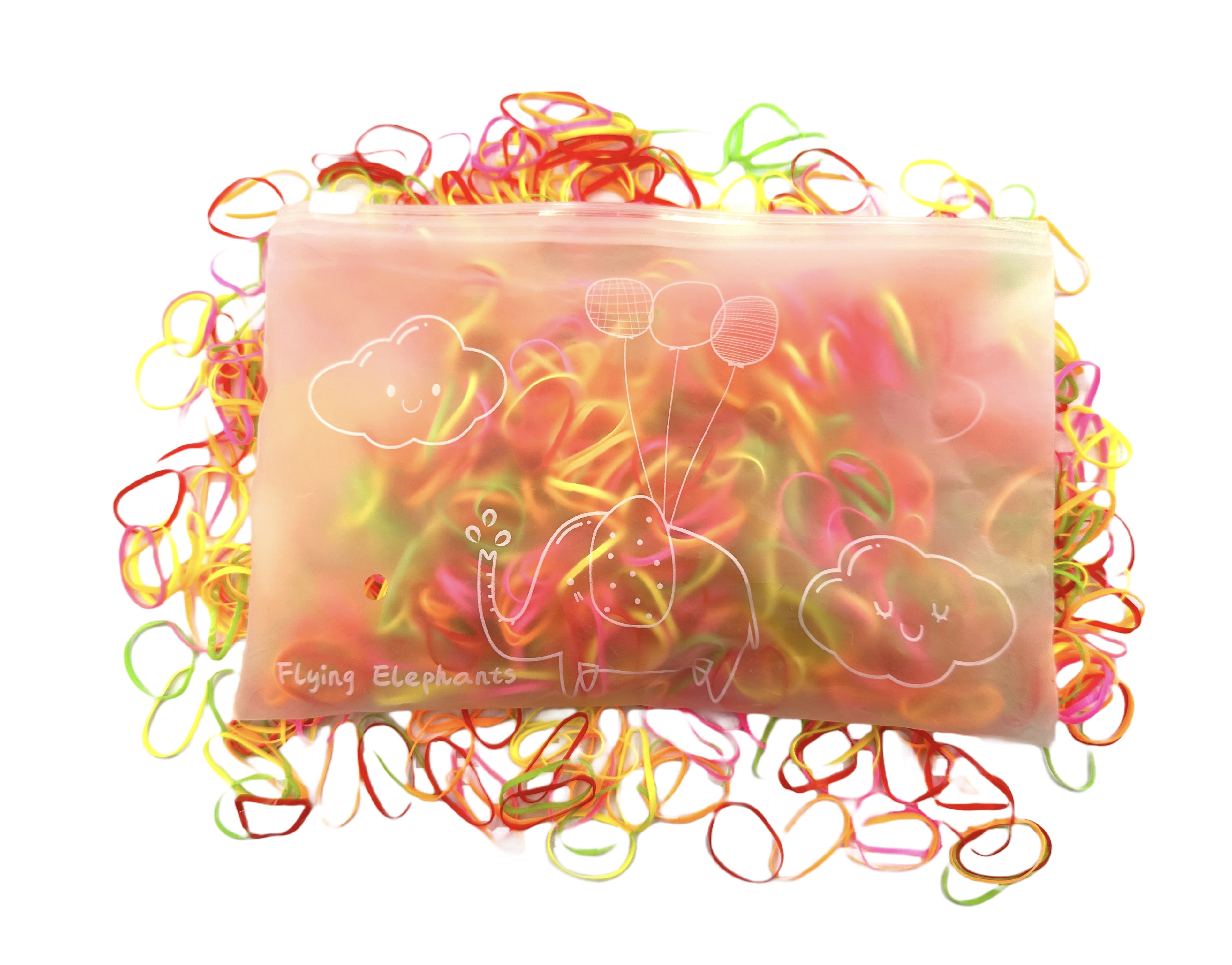 Bolsa resellable1000 Pzas Mini Liga Plástica Cabello Colores.