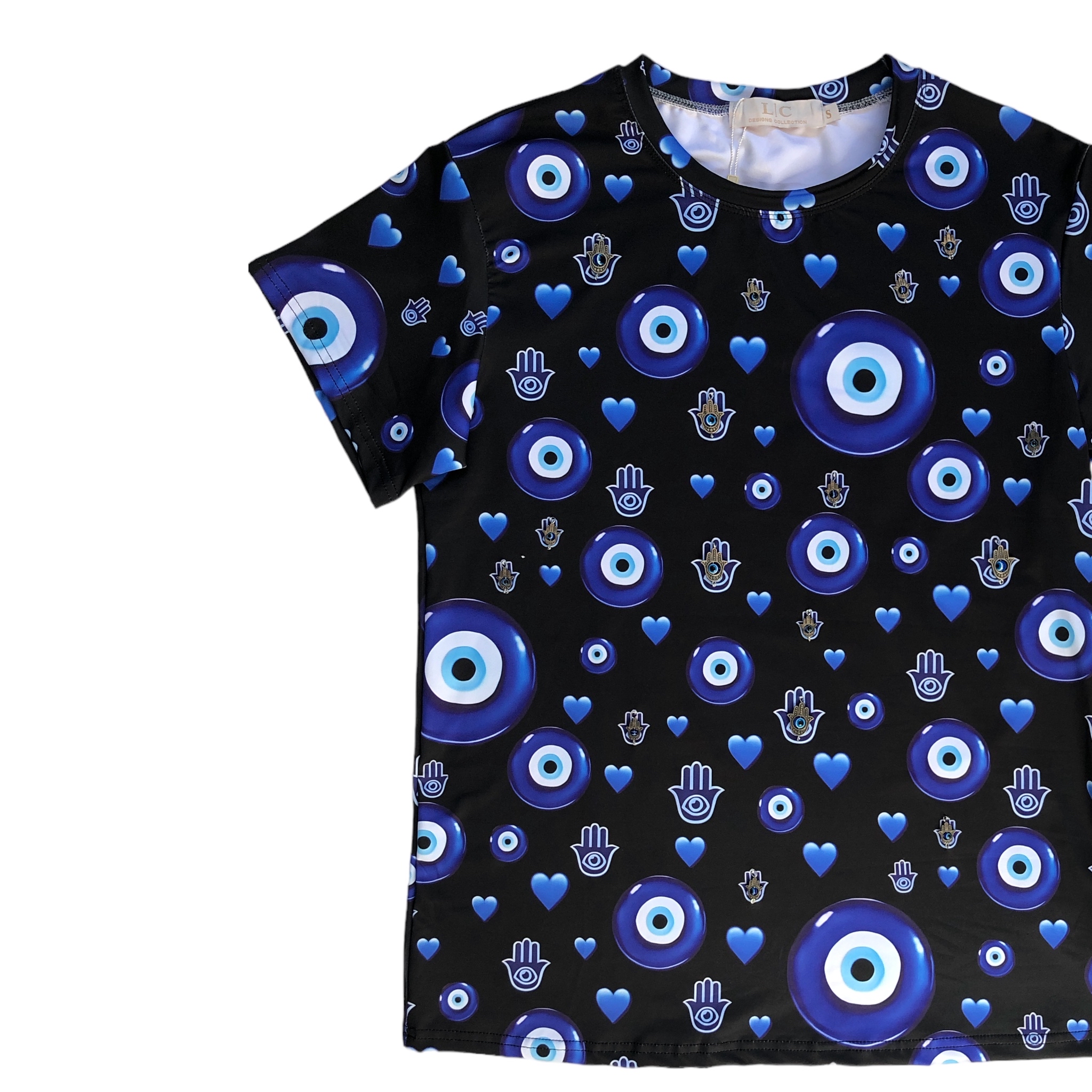 Playera Ojo Turco Black Curvy LC DESIGNS COLLECTION.