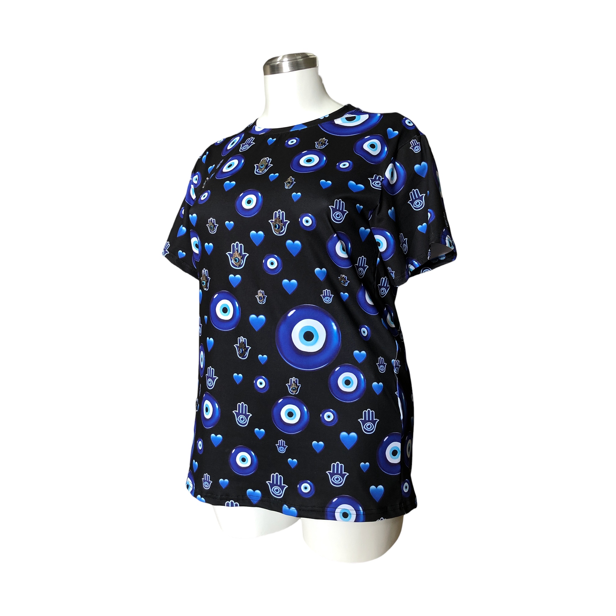 Playera Ojo Turco Black Curvy LC DESIGNS COLLECTION.