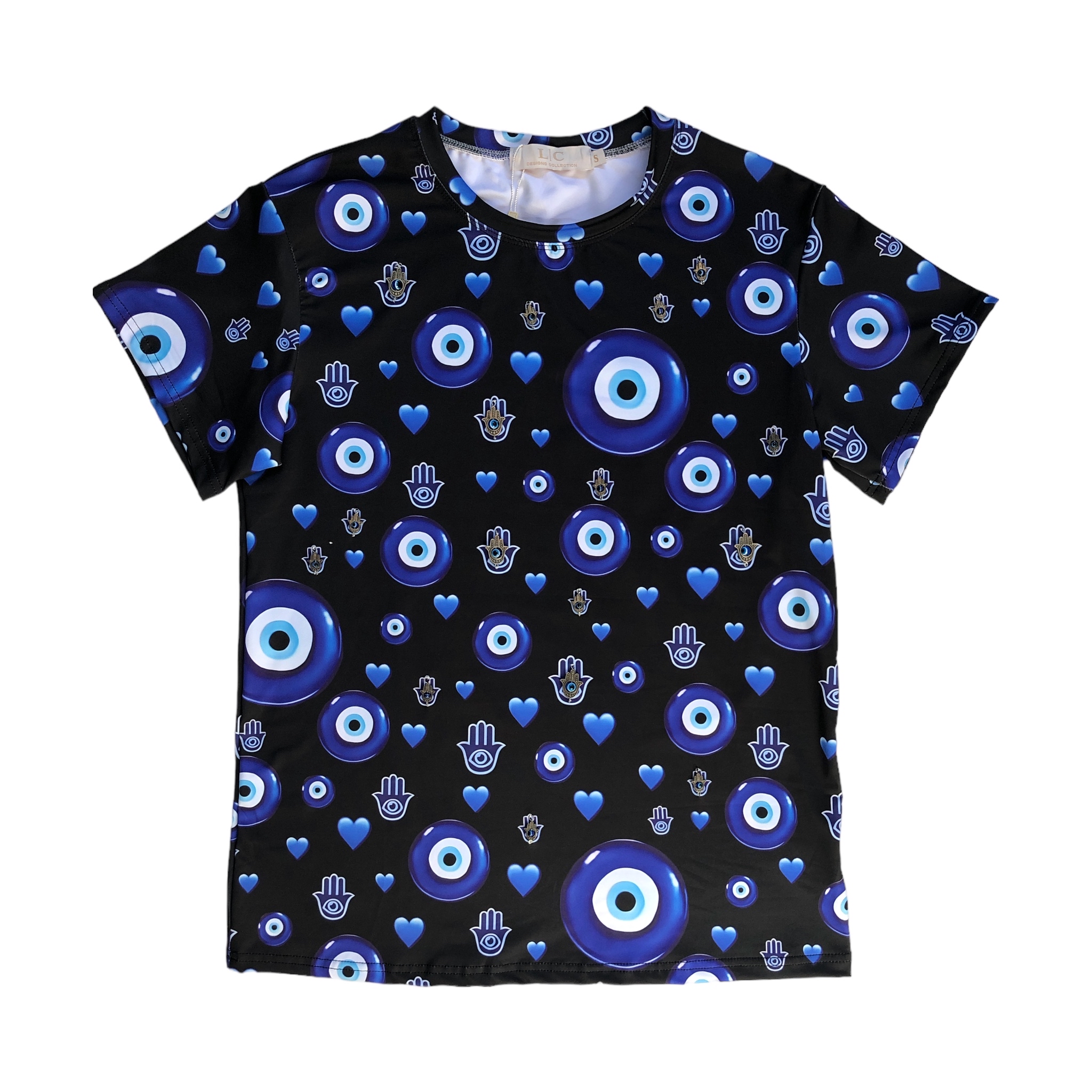 Playera Ojo Turco Black Curvy LC DESIGNS COLLECTION.
