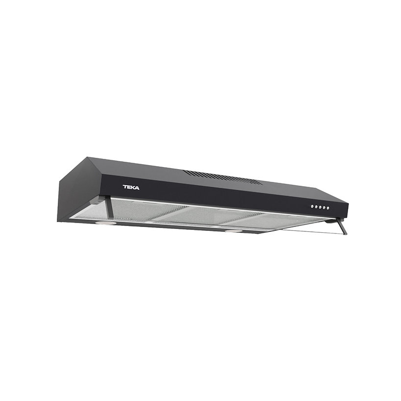 Combo Teka Pack Duetto Crystal 75 Campana y Parrilla Color Negro.
