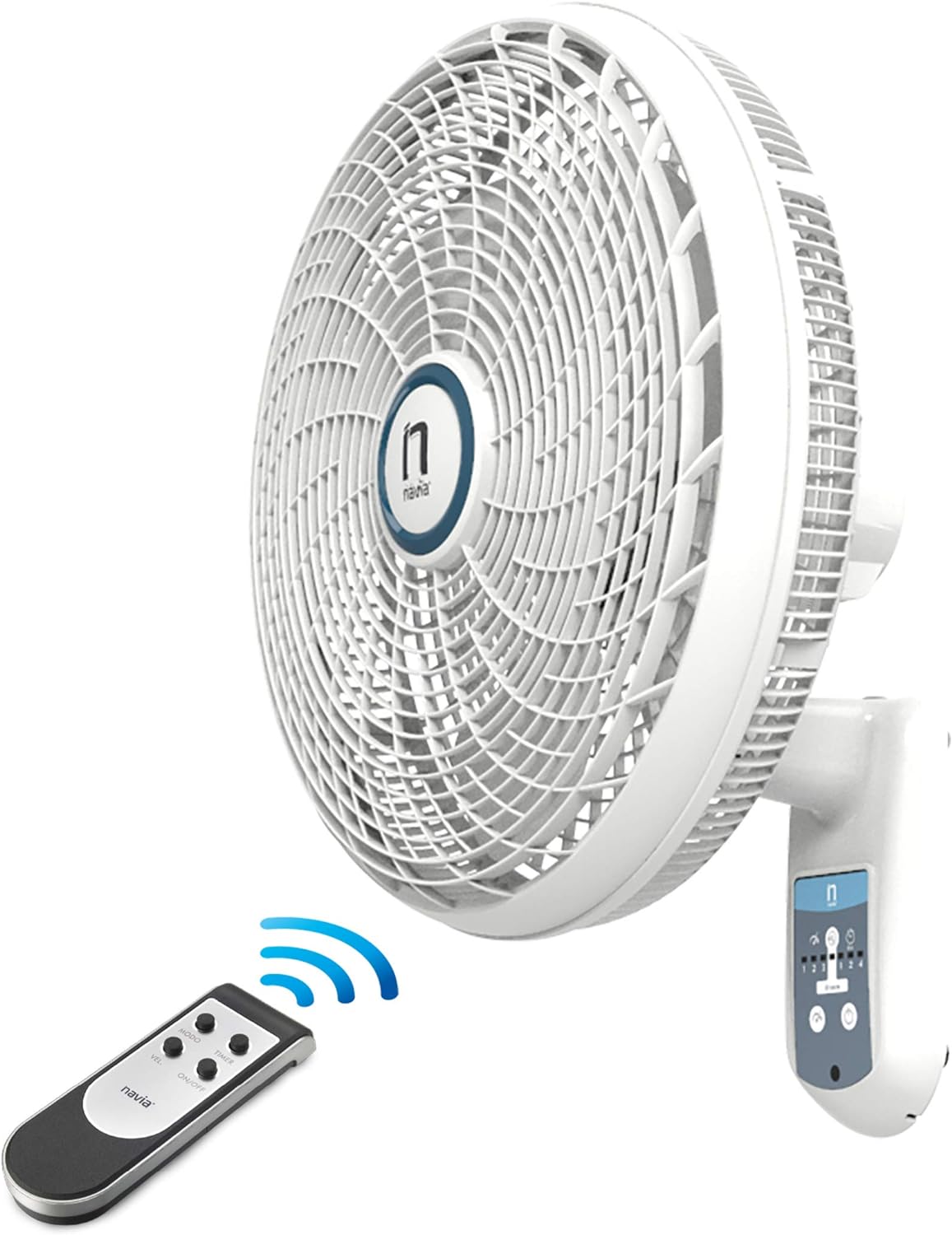 Ventilador de pared 18" c/remoto marca navia.