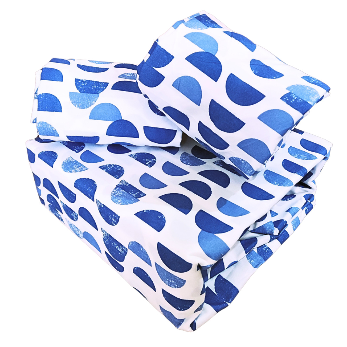 Juego de Sábanas de Microfibra Koala Estampada  -King Size -Media Luna Azul .