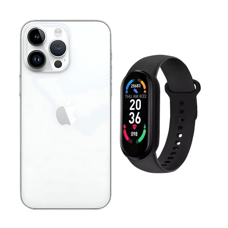 iPhone 14 Pro Max 128GB Plata CHIP Reacondicionado Grado A + Brasalete Genérico.