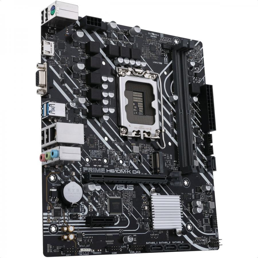Tarjeta Madre ASUS PRIME H610M-K D4 DDR4 PCI-E USB3 Socket 1700