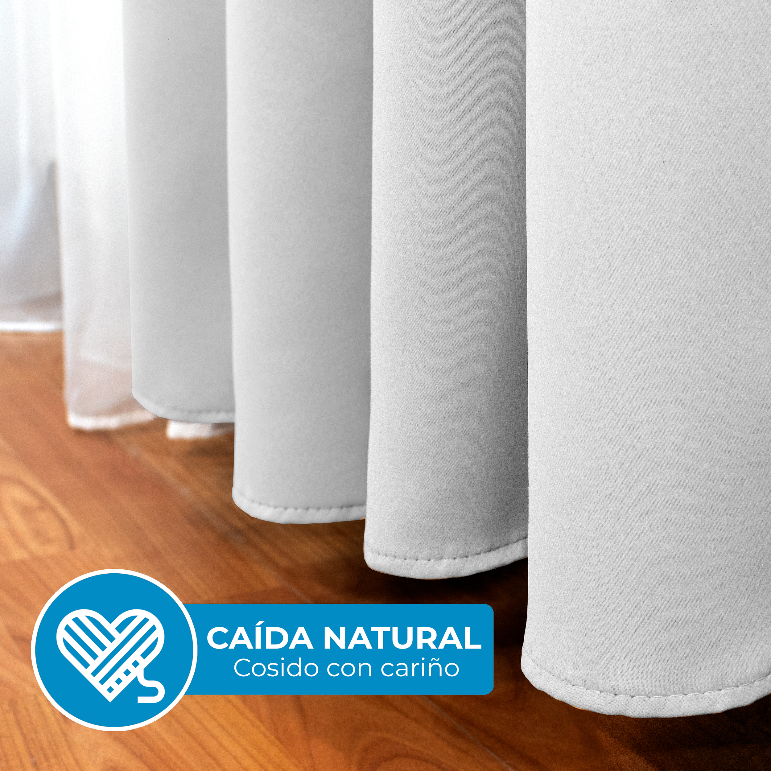 Cortinas Blackout Blanca Corta Térmico Lisa 95% Bloqueo Luz.