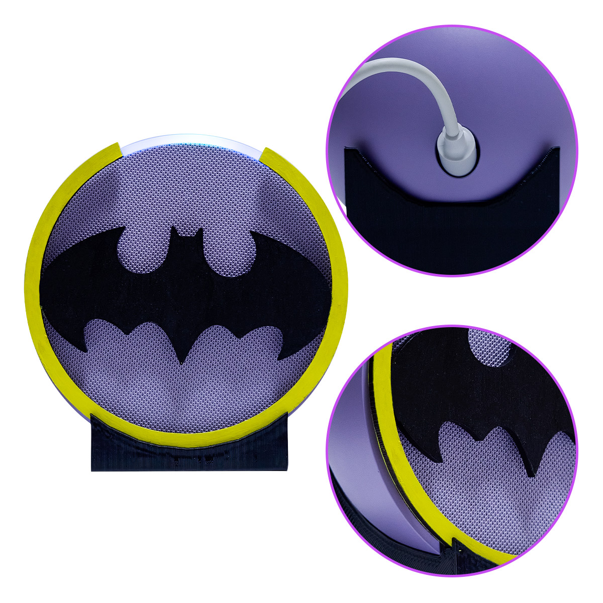 Base  Para Alexa Echo Pop tipo Batman Impremli.