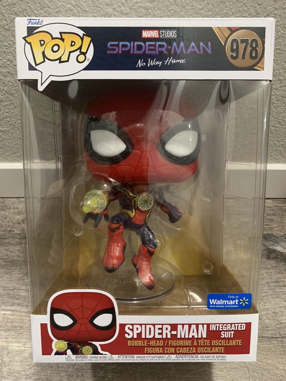 Nuevo! Funko Pop Spiderman Spider Man 10 Inch Pulgadas Alto 978 .
