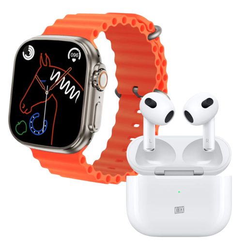 T900 Ultra Max Reloj Inteligente De Pantalla Grande Con Auriculares Bluetooth Inalámbricos 2 En 1 SmartWatch
