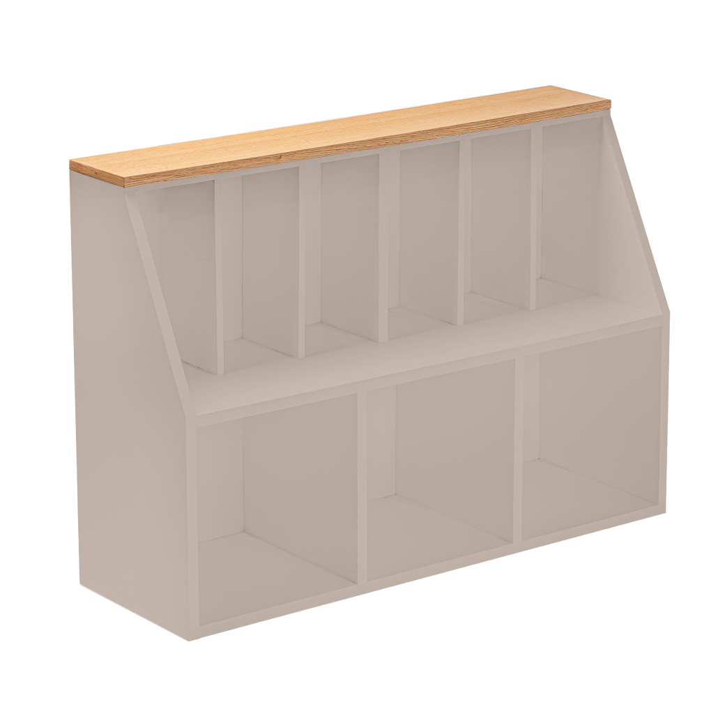 Librero moderno de madera para canastas - Niñas & Niños.