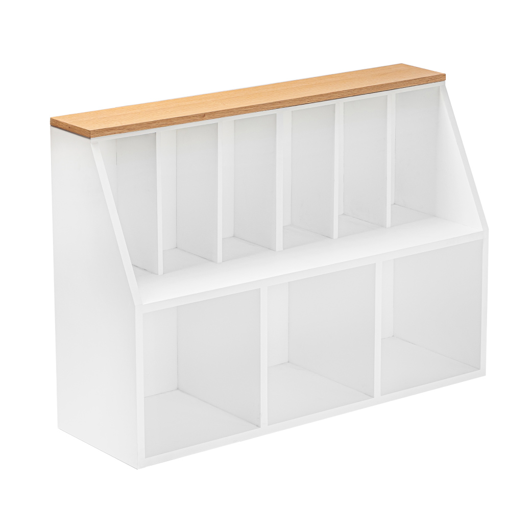 Librero moderno de madera para canastas - Niñas & Niños.