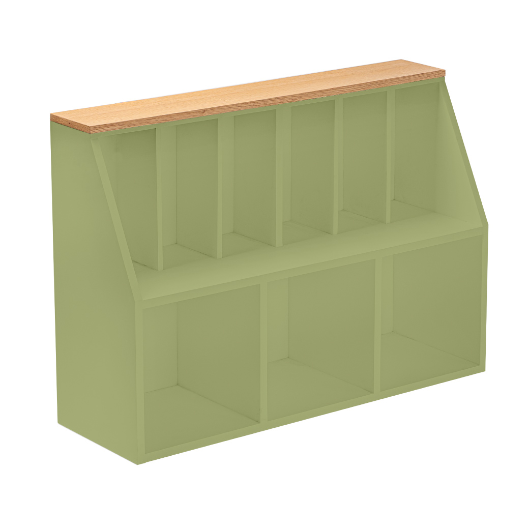 Librero moderno de madera para canastas - Niñas & Niños.