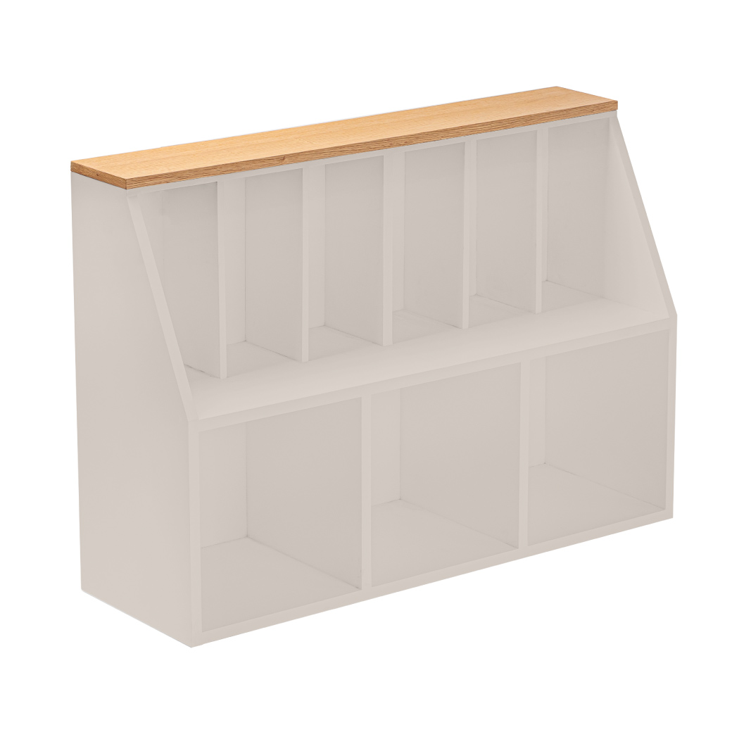 Librero moderno de madera para canastas - Niñas & Niños.
