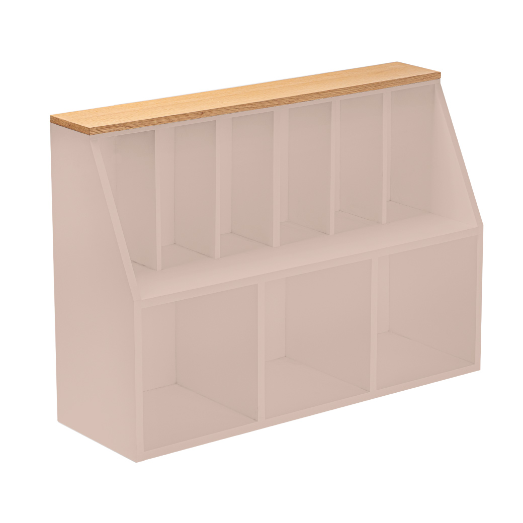 Librero moderno de madera para canastas - Niñas & Niños.