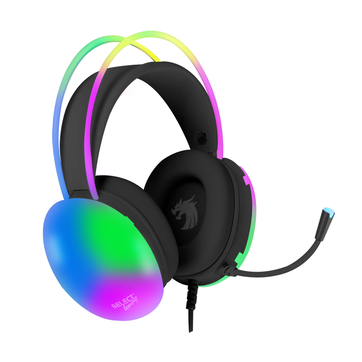 Audífonos Gamer Alámbricos Select Gaming Flame Sg-h5 Luz Rgb