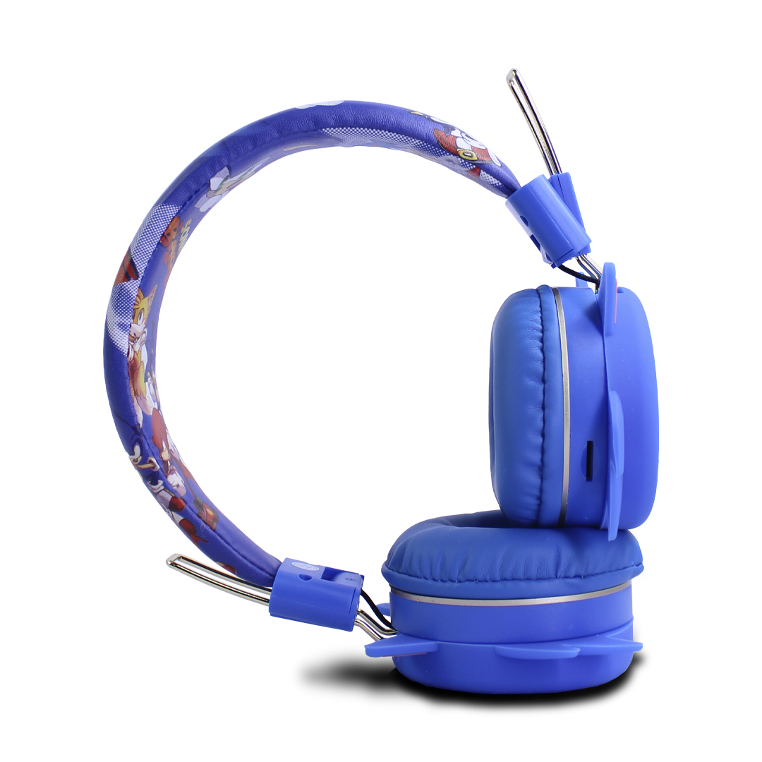 Audifonos Diadema Sonic Boom Color Azul  Bluetooth Recargables Fr-4027.