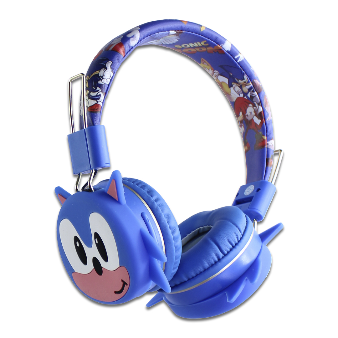 Audifonos Diadema Sonic Boom Color Azul  Bluetooth Recargables Fr-4027.