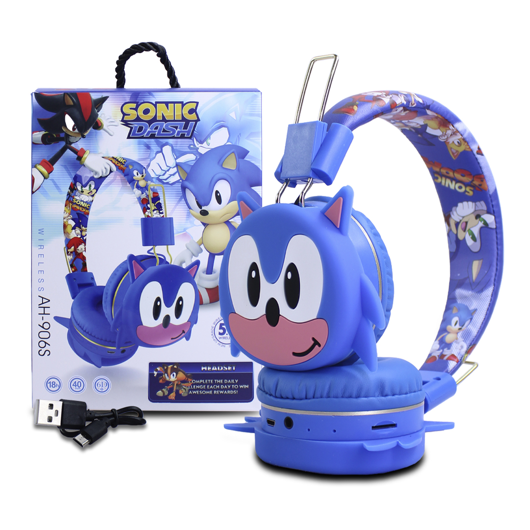 Audifonos Diadema Sonic Boom Color Azul  Bluetooth Recargables Fr-4027.