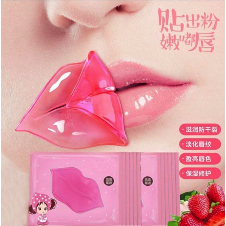 Paquete de 10 Sobres de Parches de Colágeno Para Labios Hidratante.