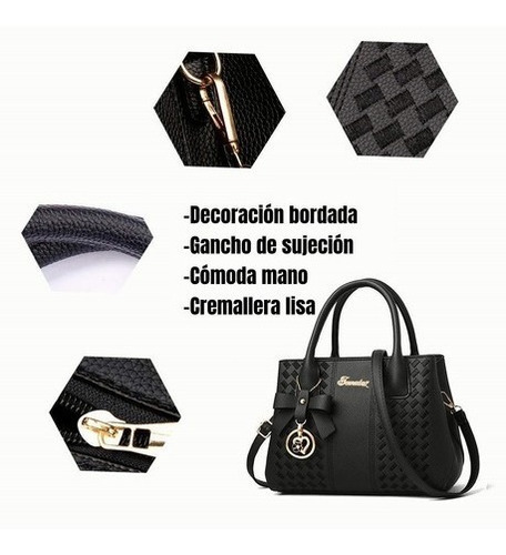 Bolso Mano Tote Bolsa Mochila Mujer Gran Capacidad Ligero